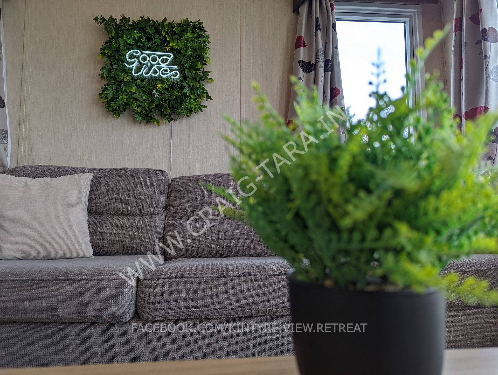 decorative wall panel behind couch