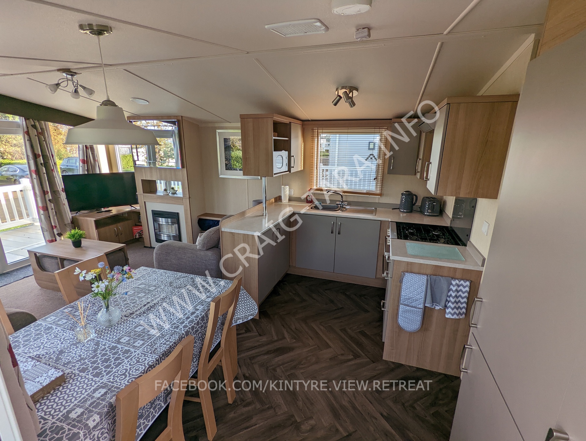 kitchen, dining area