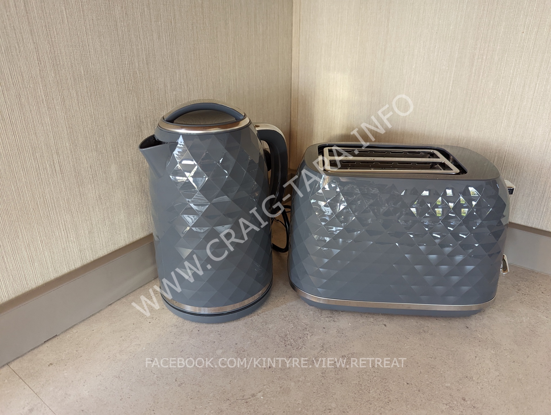 stylish kettle and toaster